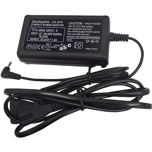 CA-570 AC Adapter Charger Compatible with Canon XA25,XA10,XA20,XA30,HG20,XH-A1,XA-30,Vixia HF100, XA11,HF G20, HF G20,FS3000,FS200,HG21,HFM31,ZR60,HV30,HV20,HV20A,HV40
