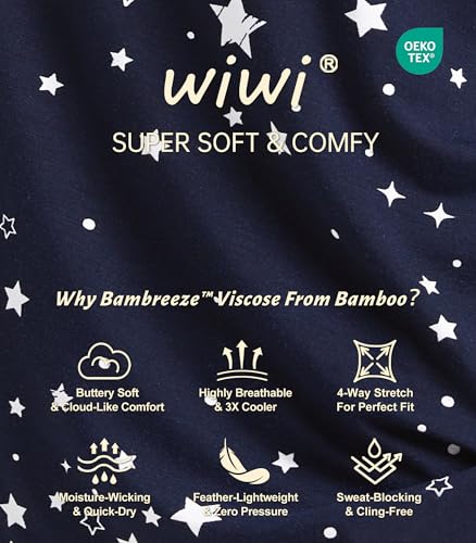 Image of WiWi Viscose from Bamboo Pajamas Set for Women Super Soft Short Sleeve Cooling Summer Plus Size Pjs Sets Sleepwear S-4X