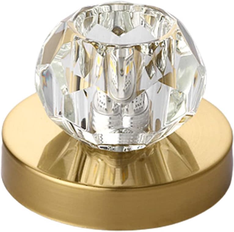 Round Crystal Led Downlight,5W Flush Mount Spot Lighting Fixture, Creative Crystal Ball Recessed Ceiling Light 3000K/6000K Selectable LED Recessed Downlight