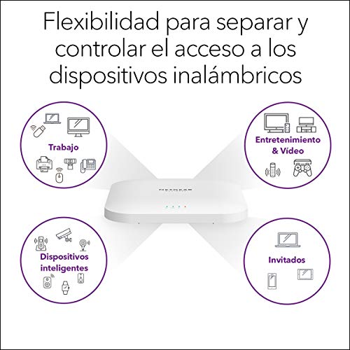 Netgear-WAX218-100EUS-Punto-de-acceso-Wi-Fi-6-PoE-AX3600-de-doble-banda-ofrece-Wi-Fi-de-alto-rendimiento-de-montaje-en-pared-o-techo-cliente-blanco