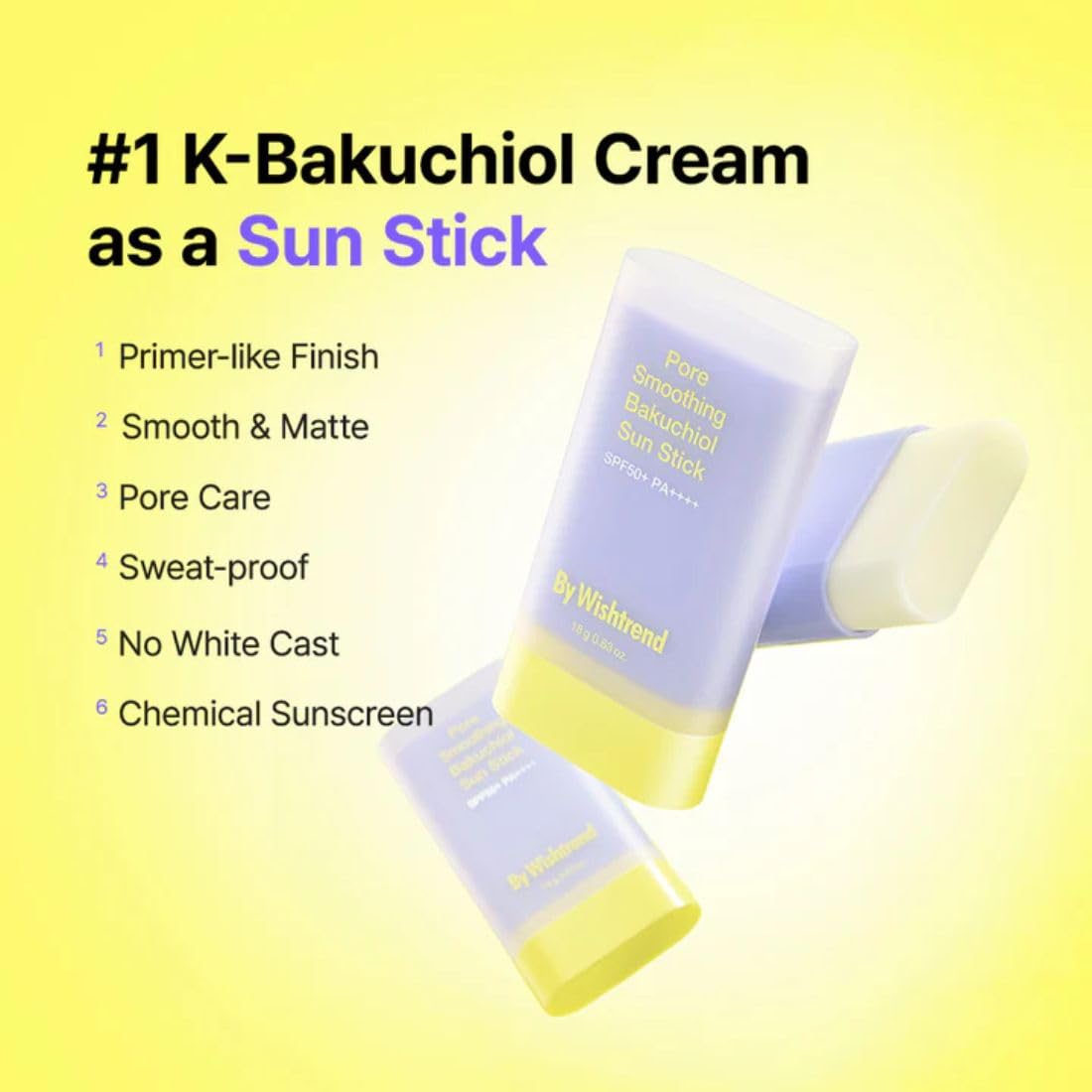 By Wishtrend Pore Smoothing Bakuchiol Sun Stick 18g - Image 2