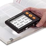 Lupa Digital electrónica con Zoom 2X-25X para Lectura de Ancianos, Lupa de Lectura de Baja visión portátil de 3,5 Pulgadas, Salida de Soporte a AV/TV