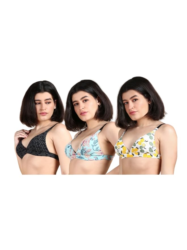 Image of &Circus PureSoft True Fit Triangle Non Padded Bra for Women | Deep Neck Plunge Bra for Women | Triangle Low Coverage Bra