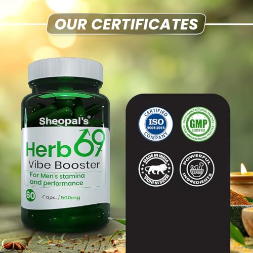 Sheopal's Herb 69 Vibe Shudh Shilajit Shatavari Helps Increasing Energy, Strength & Stamina For Men Performance - 60 Capsules - Image 4
