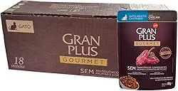 GRANPLUS SACHÊ GOURMET GATO CASTRADO OVELHA 85g - pack com 18 unidades