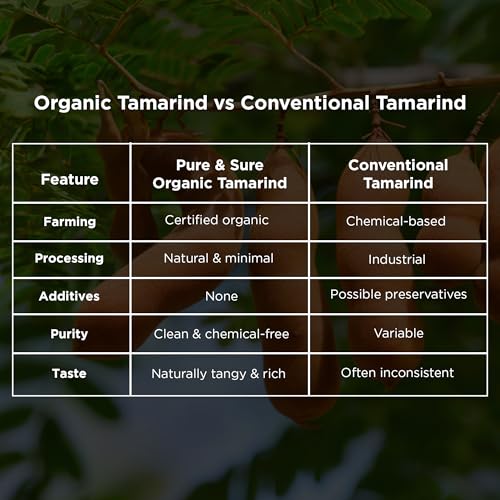 Image of Phalada Pure & Sure Organic Dry Tamarind (Imli) Whole 2KG |100% Natural Sabut Imli | Tasty & Tangy Flavor For Cooking, Sauces Etc | No Artificial Color & Preservatives (500G X Pack Of 4)