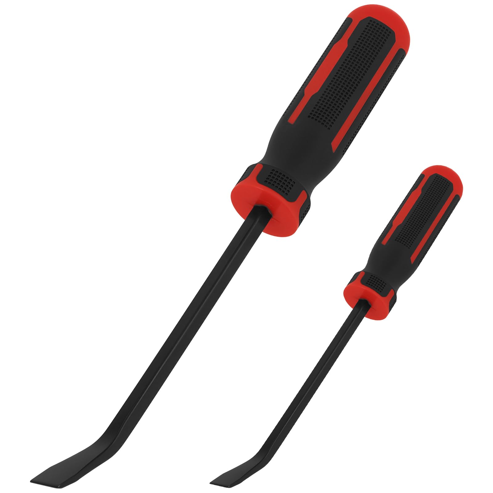 2 PCS Pry Bar Set, Crowbar with Thicker Hammer Strike Cap and Angled Tip