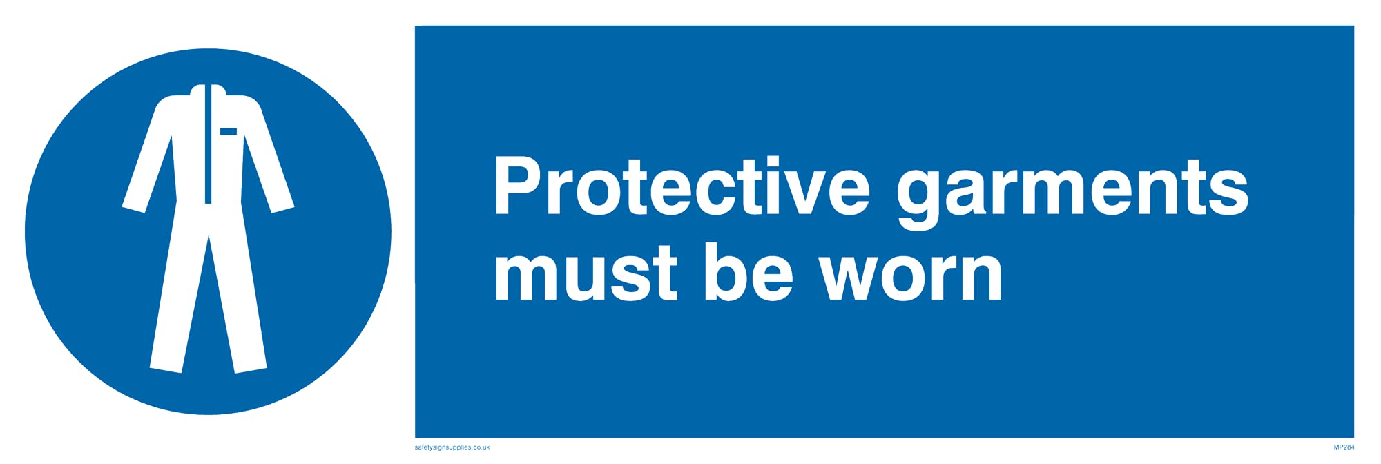 Pack of five - Protective Garments Must Be Worn Sign - 300x100mm - L31