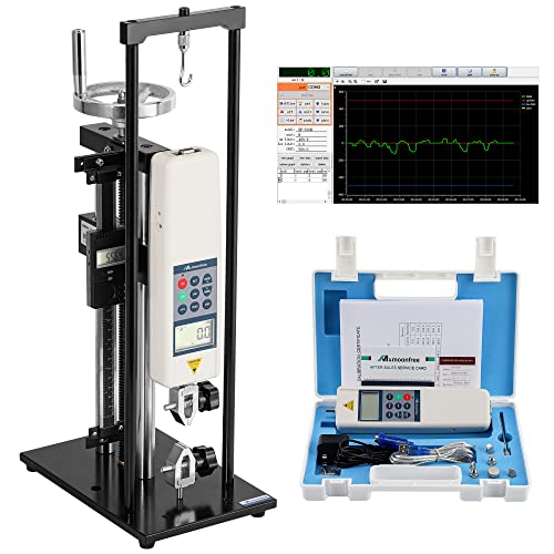 Mxmoonfree Digital Force Gauge 500N Push Pull Gauge With Force Gauge Stand Force Test Stand Wheel-Operated 150Mm Stroke And Hjj-001 Clamp X2 (Hlb Test Stand+Hp-500N) #TOP16