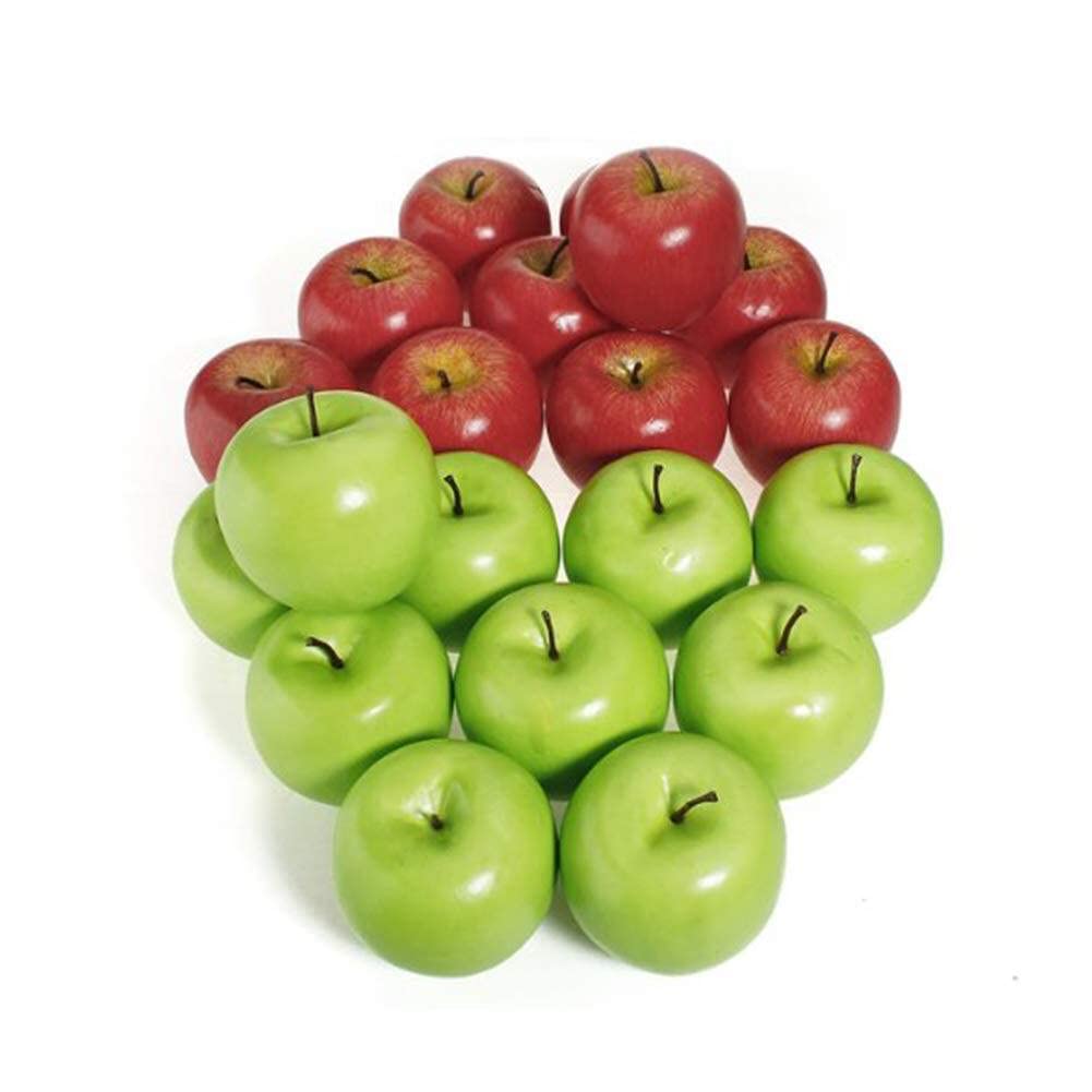 4Pcs Artificial Red Apples Decorative Large Simulated Red Apples Reusable Plastic Fruits for Home Party Decor Comfortable and Environmentally