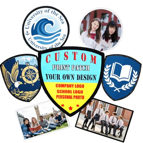 Personaliza tu Parche de Impresión de Imagen, Parches de Respaldo Tácticos Personalizados Para Planchar/Coser/Gancho y Bucle Para Chaquetas Agrega tu Foto/Logotipo/Texto Impresión de Tela-Escudo