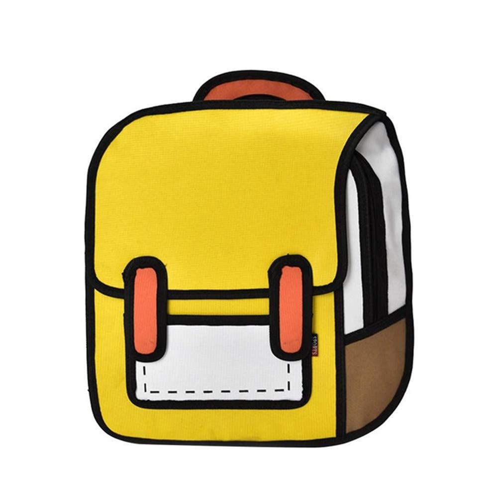 3D Jump Style 2D Drawing From Cartoon Paper Shoulder Bag Comic Backpack Bookbag
