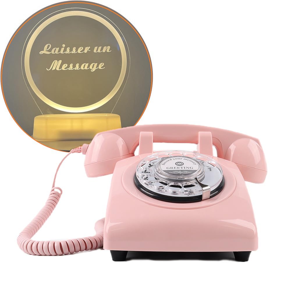 Księga gości Audio, spotkanie weselne księga gości audio telefon DIY księga gości oryginalny telefon (różowy)