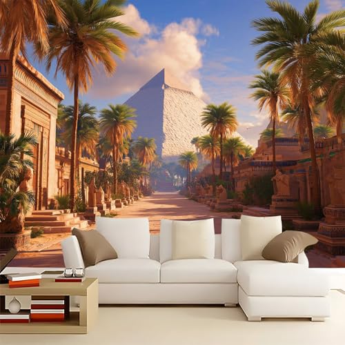 Caqui Papel pintado fotográfico 300 x 210 cm - No tejido Belleza Ciudad Arquitectura Plantas 3D Mural Decoración de pared Póster Imagen para dormitorio Sala de estar Fondo de TV