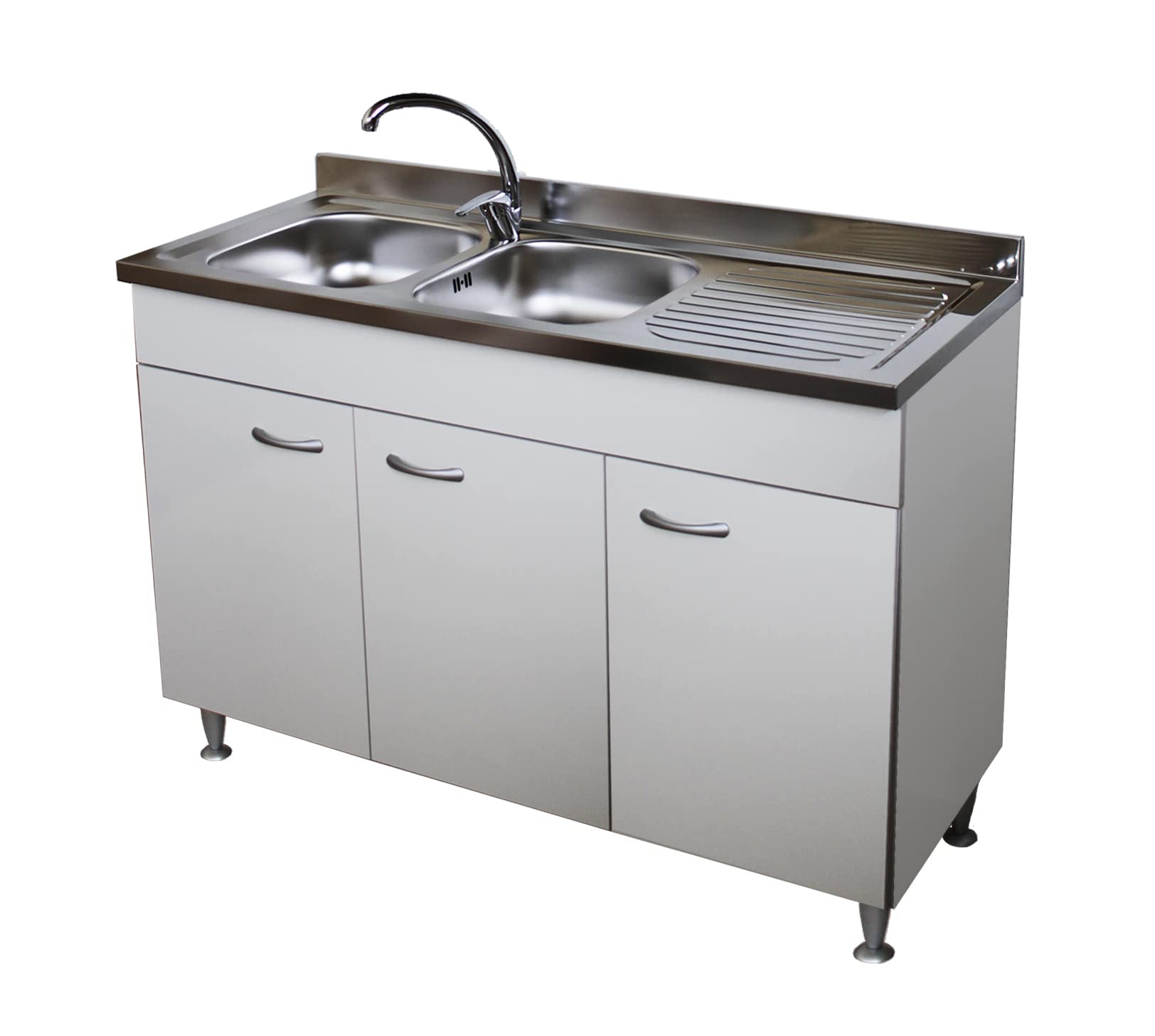 Mobile Cucina componibile 3 sportelli, per lavello Inox 120 (Non compreso)