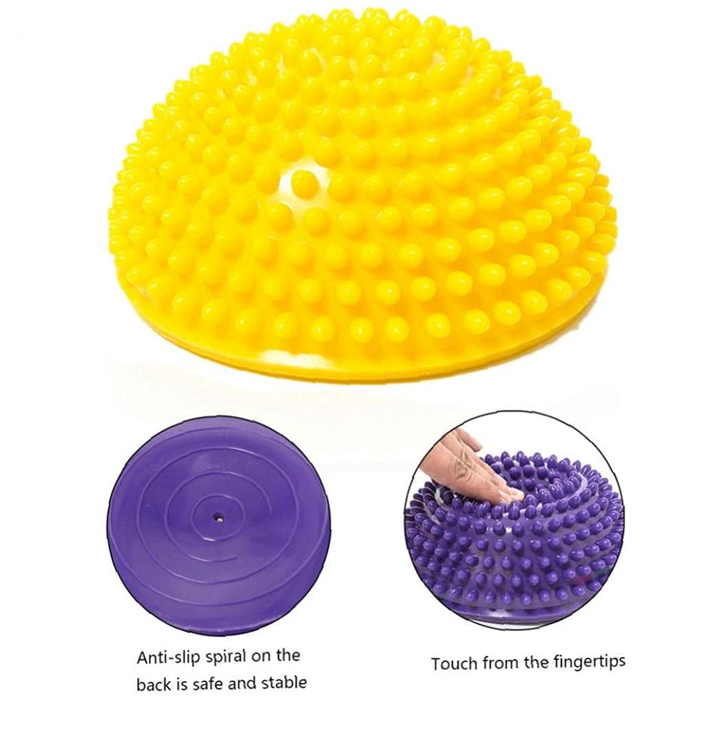 Set 2 Cuscinetti Equilibrio A Forma Di Riccio Per Pilates E Fitness, Cupole Antiscivolo 16cm Per Massaggio Piedi E Allenamento Stabilità (con Pompetta)