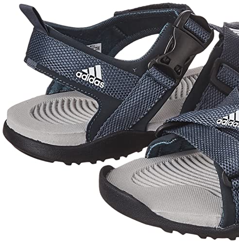 Image of Adidas Men NU GLADI M Synthetic Outdoor Sandal CBLACK /DOVGRY /BLIBLU | HPW45