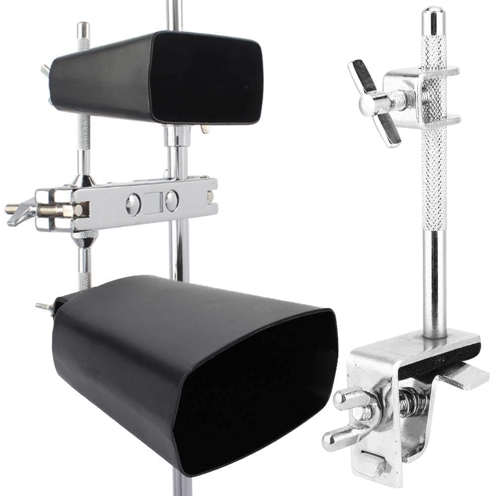 Pince de Cloche de Vache, Support de Fixation de Cloche de Vache Support de Cloche de Vache Kit de Batterie Jazz pour Réglage de Cloche de Vache vers le Haut ou vers le Bas