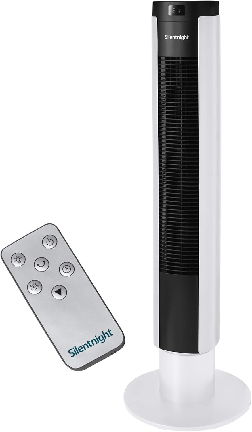 Silentnight Airmax 3400 Tower Fan Oscillating 90° Cooling Fan for