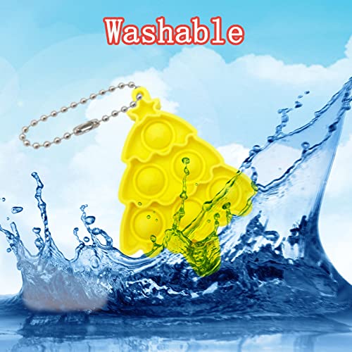 24 Pcs Christmas Mini Pop Fidget Toy, Keychain Bubble Popping Toy Packs, Simple Silicone Sensory Toys, Relieves Stress Toys For Kids Adults Party Favors Decoration Classroom Rewards #TOP6