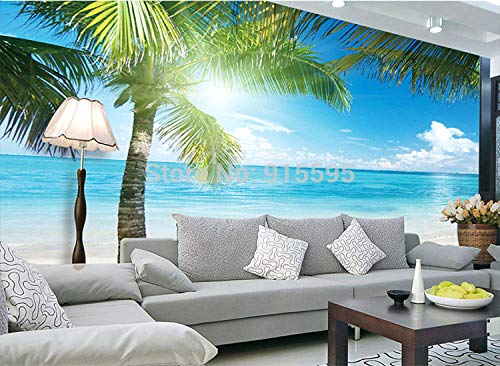 Papier peint plage 430x300 cm pour masquer les défauts