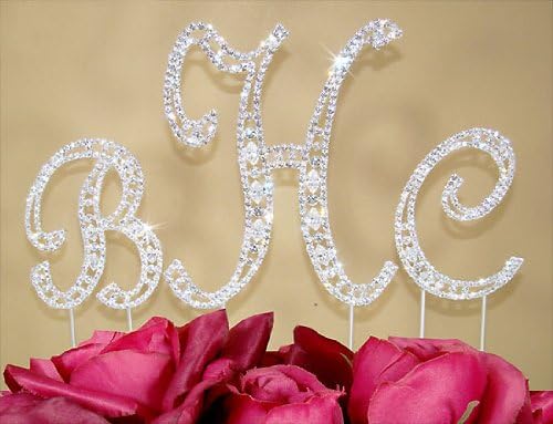 Cosmopolitan Monogram Wedding Cake Topper