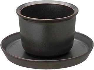 KINTO LT 21235 Cup & Saucer, 6.3 fl oz (160 ml), Black, Microwave and Dishwasher Safe
