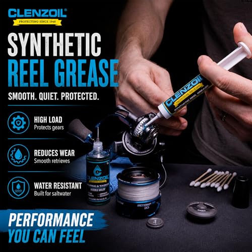 Clenzoil Marine & Tackle Reel Care Kit - with Fishing Reel Oil & Grease - All-in-One Cleaning Kit - for Freshwater & Saltwater Reels - Fish Reel Maintenance Kit by CLENZOIL - Image 6