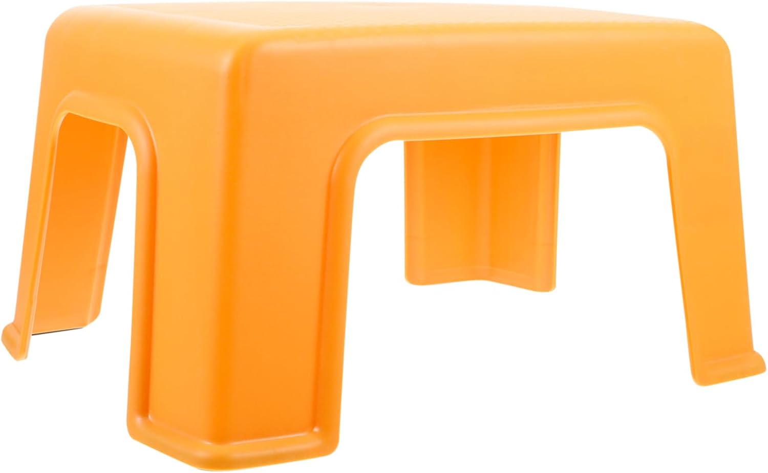 Ciieeo 1Pc Orange Non Skid Stool Creative Footstool for and Comfortable Seat and Stackable Design for Playroom and Nursery
