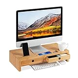 Hochwertig: Tischaufsatz mit natürlicher Maserung und angenehm warmer Optik - Kein Aufbau nötig