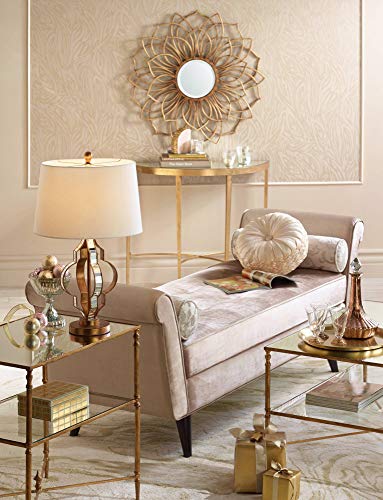 Uttermost Henzler Gold Leaf and Glass Console Table #TOP7