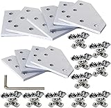 KOOTANS 10pcs/Set L Shape 90 Degree Joint Board Plate with 50pcs M5 Screws and Nuts, Corner Angle Bracket Connection for 2020 Series Aluminum Profile