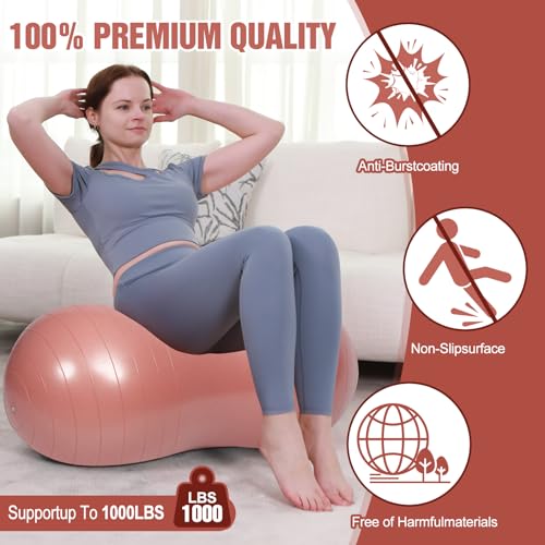 Image of INPANY Peanut Exercise Ball for Labor, Physical Therapy & Fitness