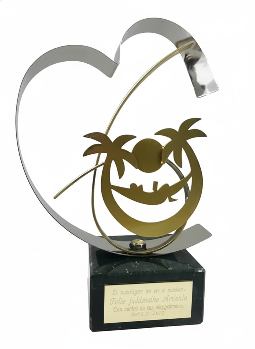 Regalo para Jubilación Hombre o Mujer Personalizado con dedicatoria grabada Figura Jubilado Jubilada Original de Cobre y Zinc