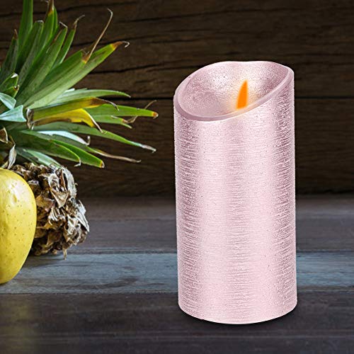 Preisvergleich Produktbild banapo LED-Kerzen, Kerzenhalter Romantische Beleuchtung Flammenlose Kerzen, Wohnaccessoires Batteriestangen für Weihnachtsfeiern Hotel(M(7.5x12.5cm))