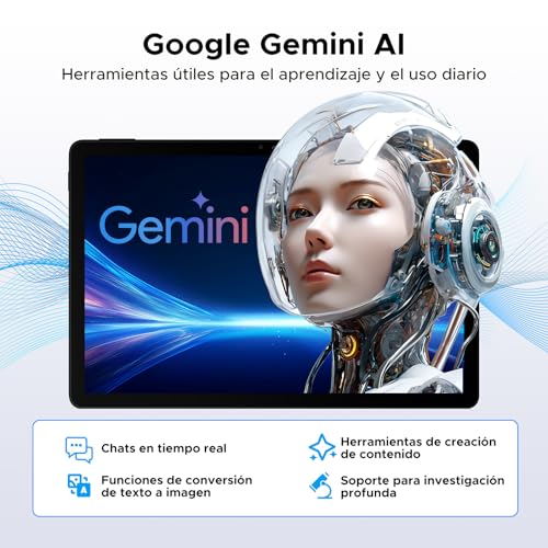 Miniatura 6 de P11 Android 16 Tablet 11 Pulgadas, 48gb Ram 128gb Rom 2tb Tf, 90hz, T7250 Octa-Core, 8800mah, 13mp 5mp, Gemini Ai, Widevine L1, Face Id, Gps, Otg, Doble Altavoz, Tablet Con Teclado Y Lápiz, Negro