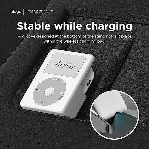elago Airpods W6 Tesla Charging Stand Designed for 2021 2022 2023 Tesla Model 3/Y Wireless Charging Pad Car Center Council Interior Accessories Compatible with Airpods pro2, Airpods pro1, Airpods 3 - Image 4