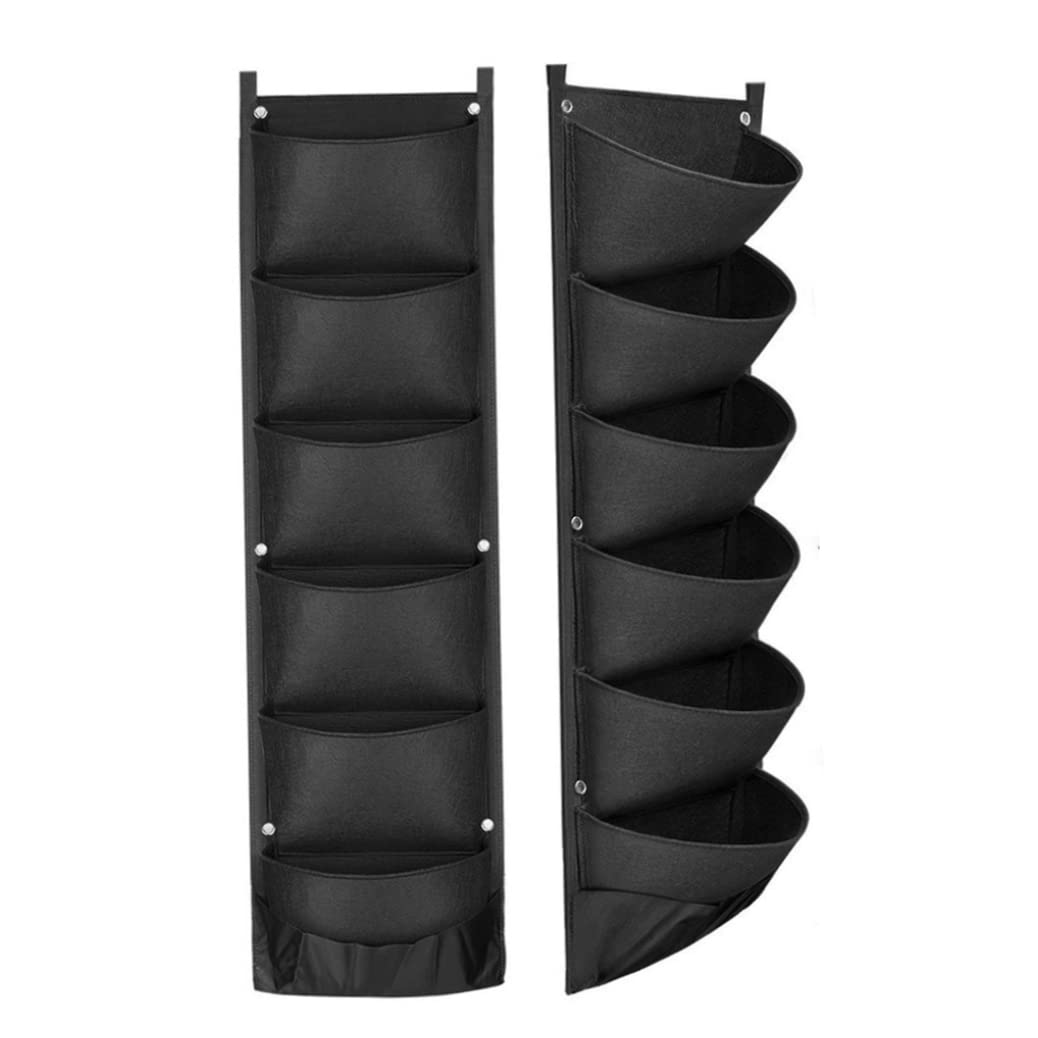 Peosaard 2Pcs Planting Grow Bags, Hanging Planter Bags Vertical Wall Planter Planting Grow For Outdoor Indoor Garden Hanging Wall