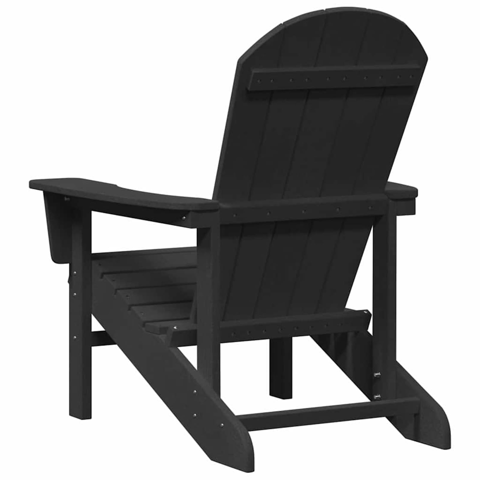 Krzesło ogrodowe, 2 sztuki, czarne, 82 x 74 x 92 cm, z polietylenu, stabilne i odporne na działanie promieni UV, do użytku na zewnątrz