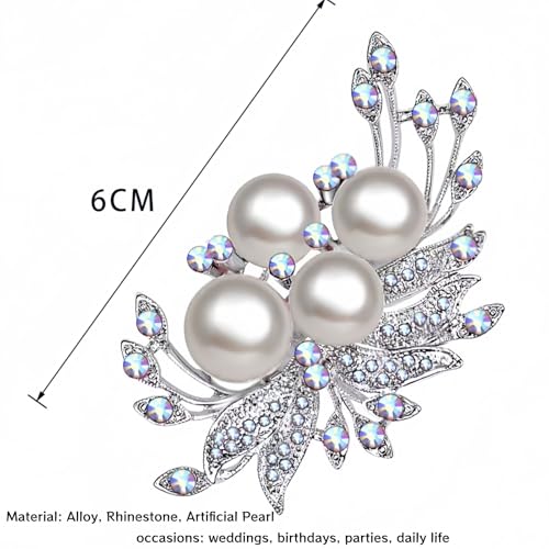 Image of Brooch Pins For Women Fashion Elegant Brooches Lapel Badges Coat Sweater Scarves Shawl Dress Accessory Wedding Party Prom Jewelry