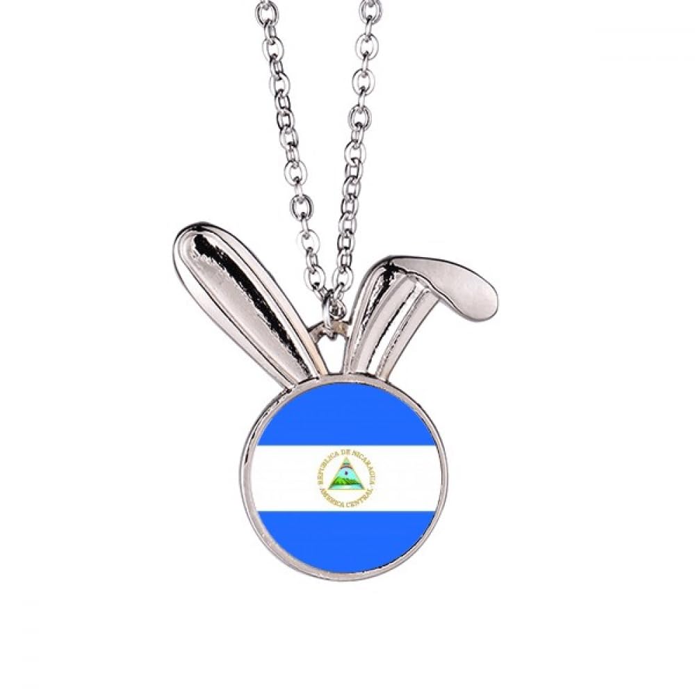Collier drapeau Nicaragua Amecountry : un cadeau mémorable en forme de lapin - 5
