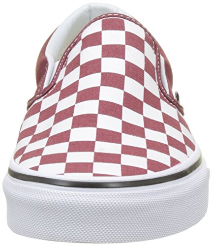 Image of Vans Women's Adults' Classic Slip On Trainers Red ((Checkerboard) Apple Butter /True White Qcj) 6.5 U