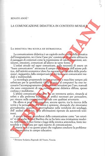 La comunicazione didattica in contesto museale.