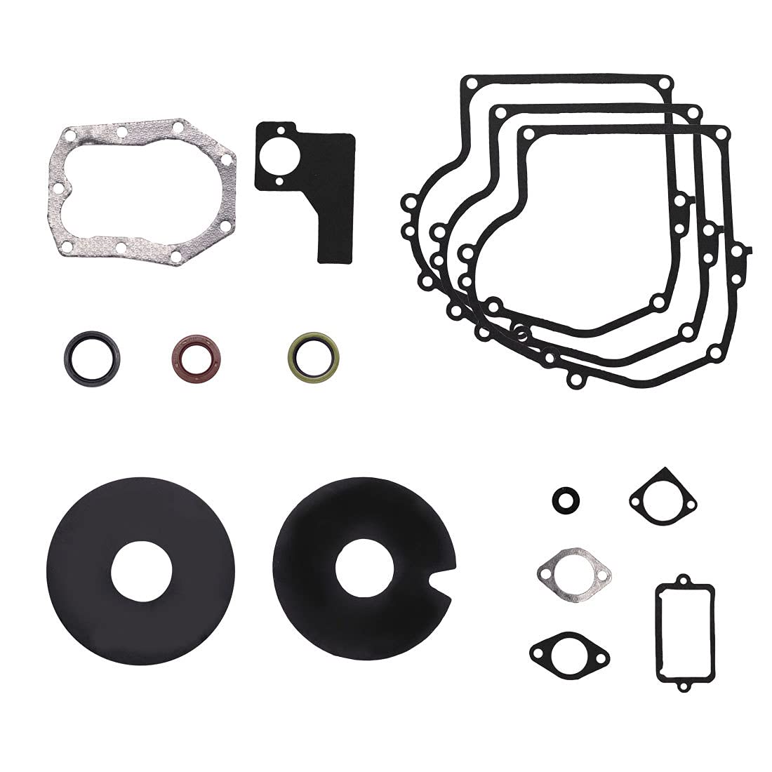 Complete Engine Gasket Kit for 492653 for Briggs & Stratton 220400, 221400, 251400, 252400-10 and 11 HP Horizontal Engines Replace 391834 Equipment Engine Gasket Valve Seal O-Ring Set Kit New