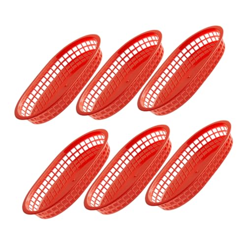 Hemobllo 6piezas Cesta De Exhibitions para Vendedores Cesta Reutilizable para Comida Rápida Diseño Único