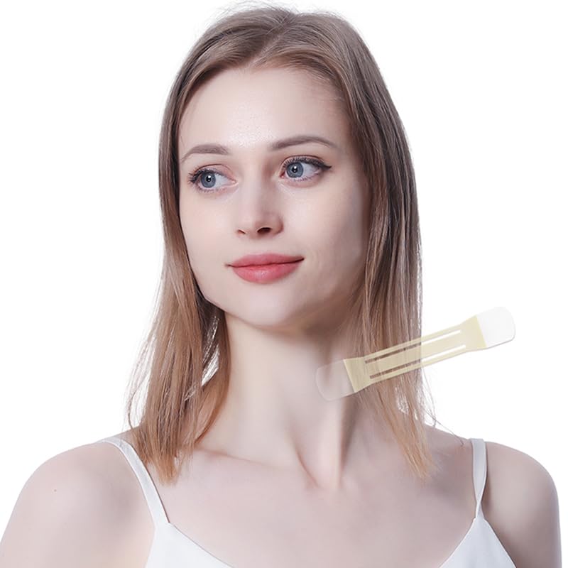 Neck Lift Tape - 20 Pcs Invisible Adhesive Patches with 4 Support Bands, Instant Neck Firming for Sagging Skin & Double Chin, Medical Grade Wrinkle Reduction Tape，Home Use Anti-Aging Skin Care