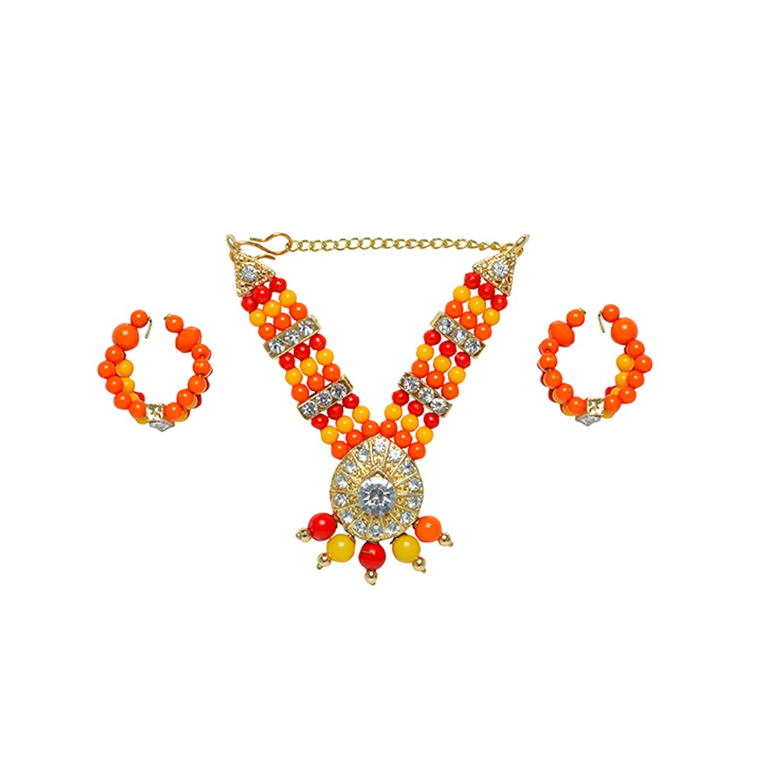 Mala for God Laxmi G Durga Devi Mata/Traditional Multicolor Mala & bangles for Temple God Idol/ God Jewelery/Pooja Haar/Sringar Articles Ornaments for God Goddess Devi Temple statue Diwali decoration