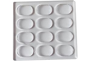 Clear Polycarbonate Oval Dacquoise Mold for Macarons and Cake Decorating
