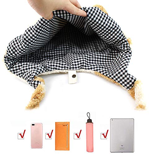 Bolso de hombro grande de peluche con oso para mujer miniatura 5