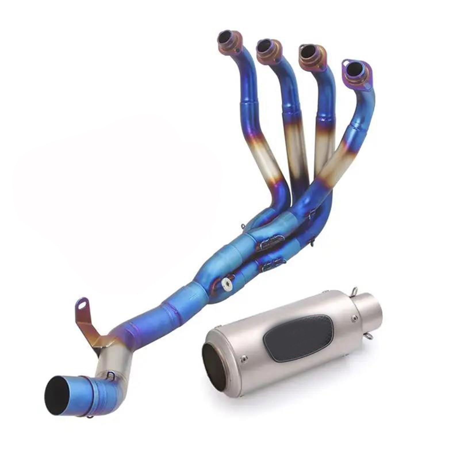 Slip On Motorcycle Exhaust System 51mm Muffler Blue Front Header Pipe DB Killer For Kawasaki Z900A235KW Z 900 A2 35KW 2018 2019 2020 2021 2022 2023 2024